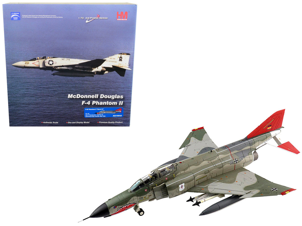 McDonnell Douglas F-4F Phantom II "Norm 81" Fighter Aircraft "JG 71 "Richthofen" GAFTIC 86 CFB Goose Bay Canada" (May 1986) "Air Power Series" 1/72 Diecast Model by Hobby Master-0