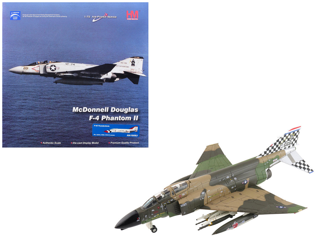 McDonnell Douglas F-4C Phantom II Fighter-Bomber Aircraft "63-7666 William Tell 57th FIS Keflavik Airport Iceland" (1977) United States Air Force "Air Power Series" 1/72 Diecast Model by Hobby Master-0