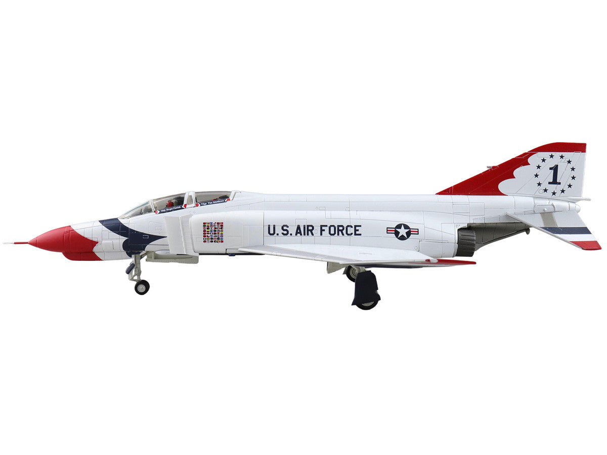 McDonnell Douglas F-4E Phantom II Fighter-Bomber Aircraft "Thunderbirds No.1 Plane 1973/74 Season" United States Air Force "Air Power Series" 1/72 Diecast Model by Hobby Master-1