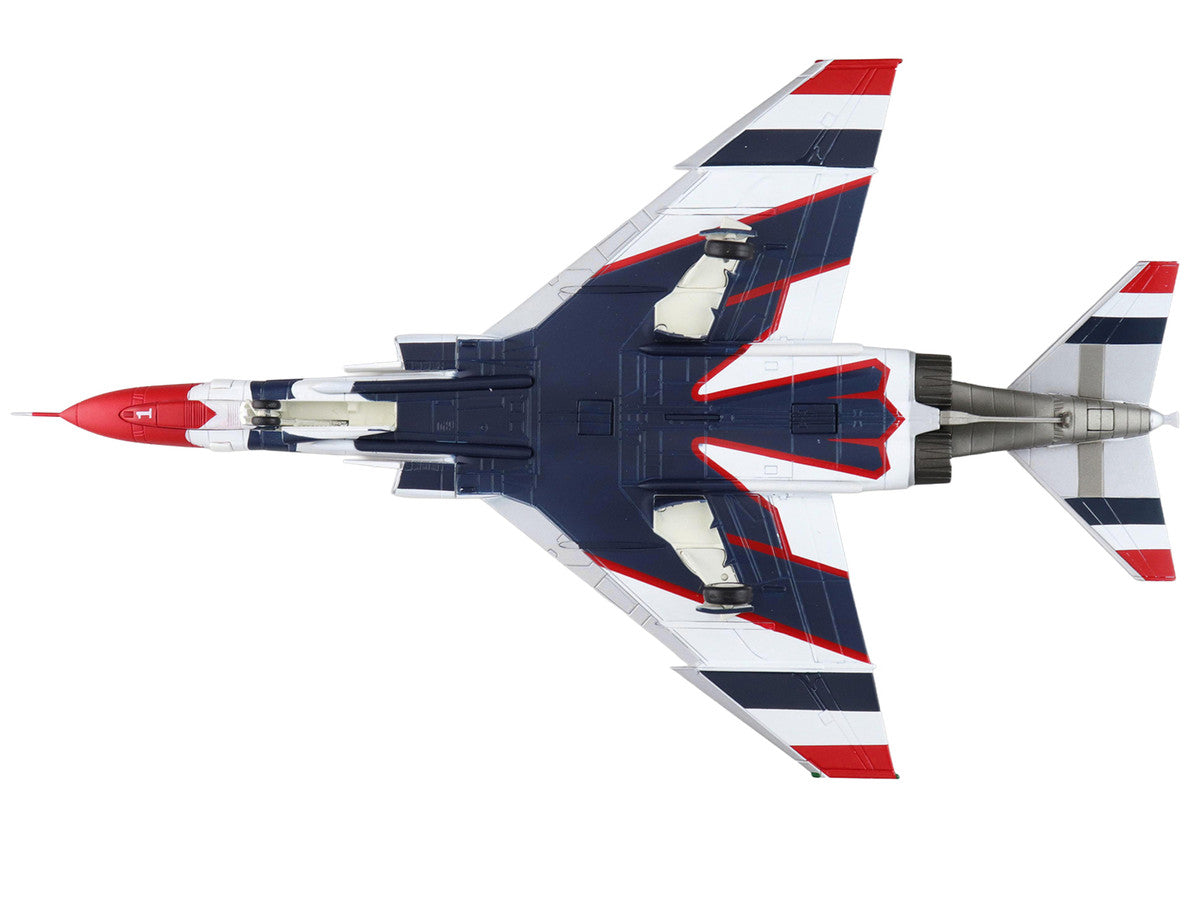 McDonnell Douglas F-4E Phantom II Fighter-Bomber Aircraft "Thunderbirds No.1 Plane 1973/74 Season" United States Air Force "Air Power Series" 1/72 Diecast Model by Hobby Master-3