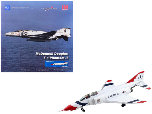 McDonnell Douglas F-4E Phantom II Fighter-Bomber Aircraft "Thunderbirds No.1 Plane 1973/74 Season" United States Air Force "Air Power Series" 1/72 Diecast Model by Hobby Master-0