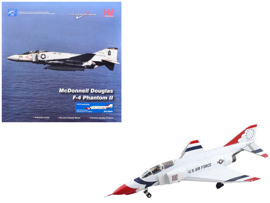 McDonnell Douglas F-4E Phantom II Fighter-Bomber Aircraft "Thunderbirds with Decals for No.1 to 7 planes 1973/74 Season" United States Air Force "Air Power Series" 1/72 Diecast Model by Hobby Master-0
