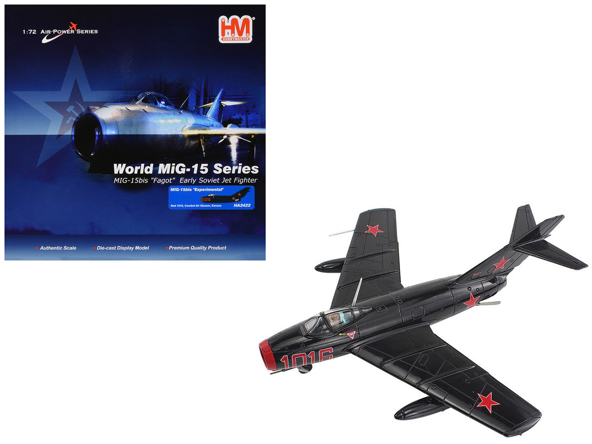 Mikoyan-Gurevich MiG-15Bis Fighter Aircraft "Experimental Combat Air Museum Kansas" "Air Power Series" 1/72 Diecast Model by Hobby Master-0