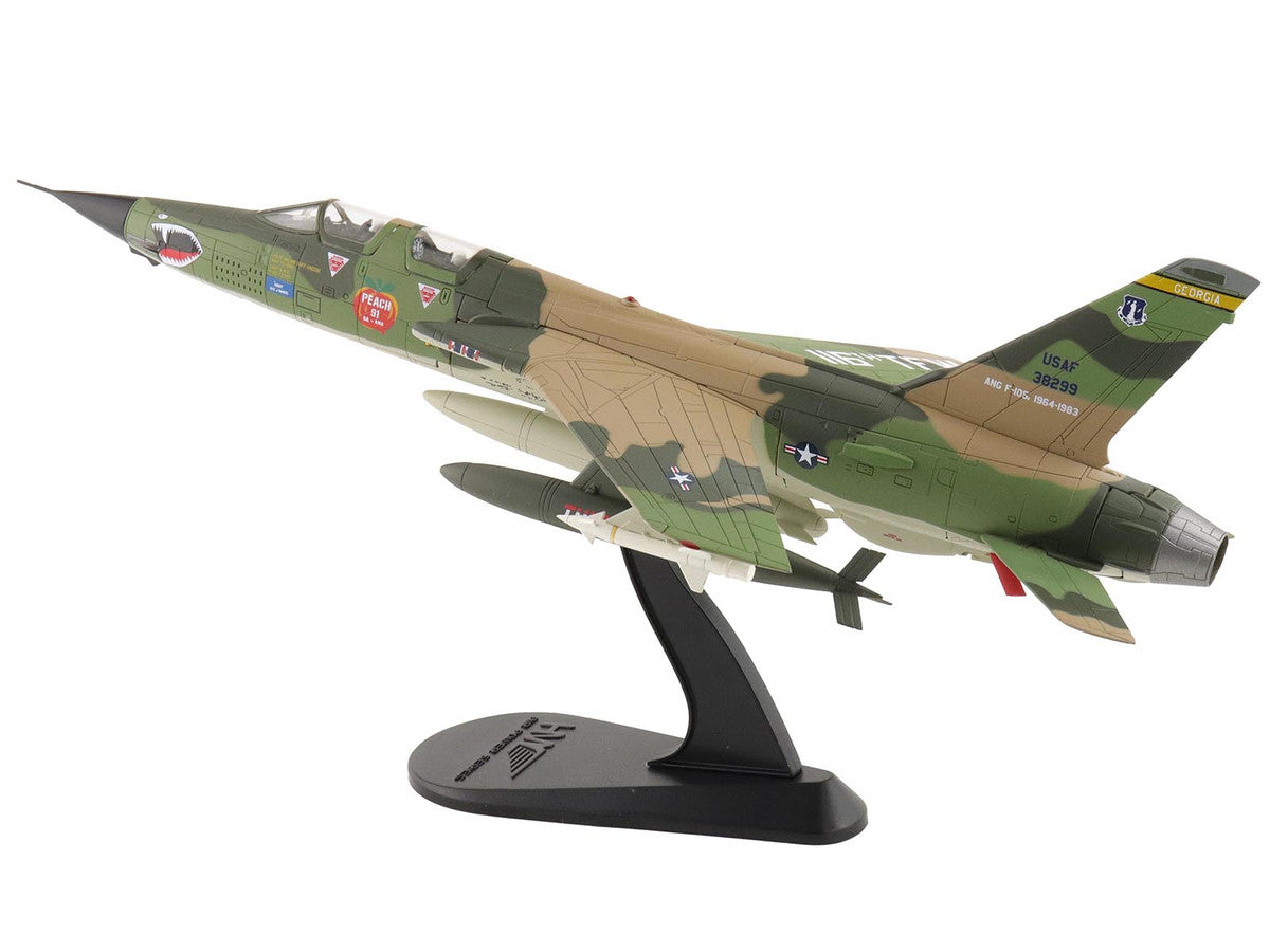 Republic F-105F Thunderchief Fighter-Bomber Aircraft "63-8299 Peach 91 128th Tactical Fighter Squadron Georgia ANG Dobbins Air Reserve Base" United States Air Force "Air Power Series" 1/72 Diecast Model by Hobby Master-2
