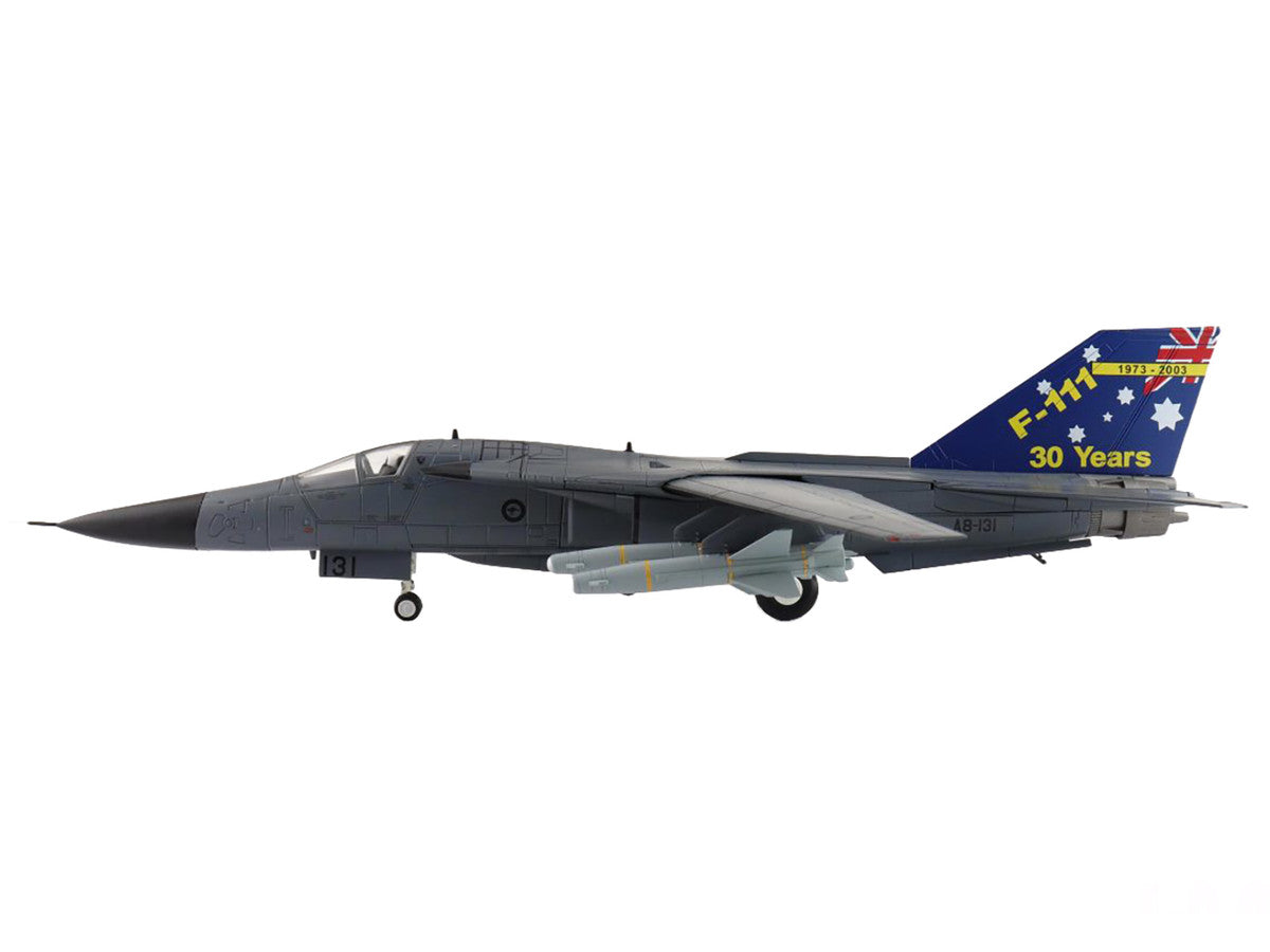 General Dynamics F-111C Pig Aircraft "A8-131 F-111 Operations 30th Anniversary" (2003) Royal Australian Air Force "Air Power Series" 1/72 Diecast Model by Hobby Master-1