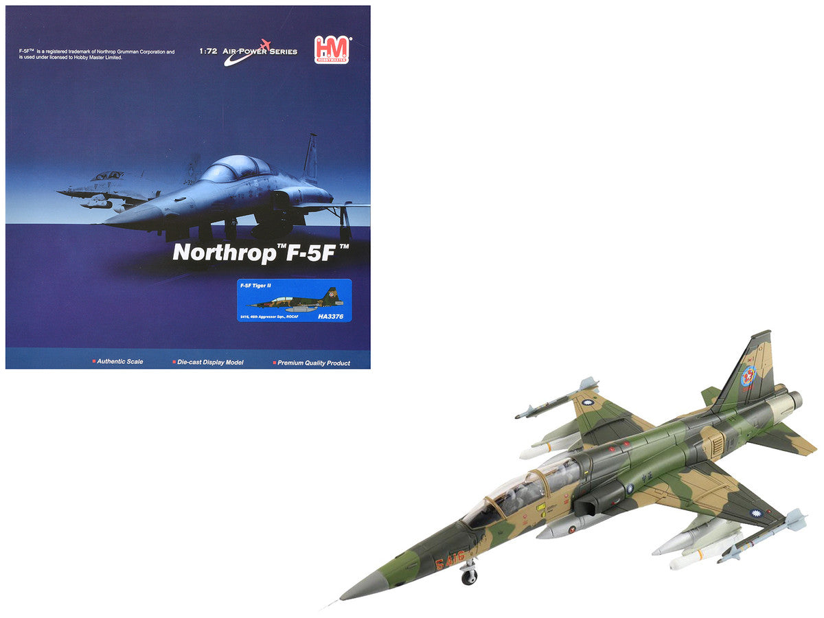 Northrop F-5F Tiger II Aircraft "46th Aggressor Squadron 7th Flight Training Wing" Republic of China Air Force "Air Power Series" 1/72 Diecast Model by Hobby Master-4