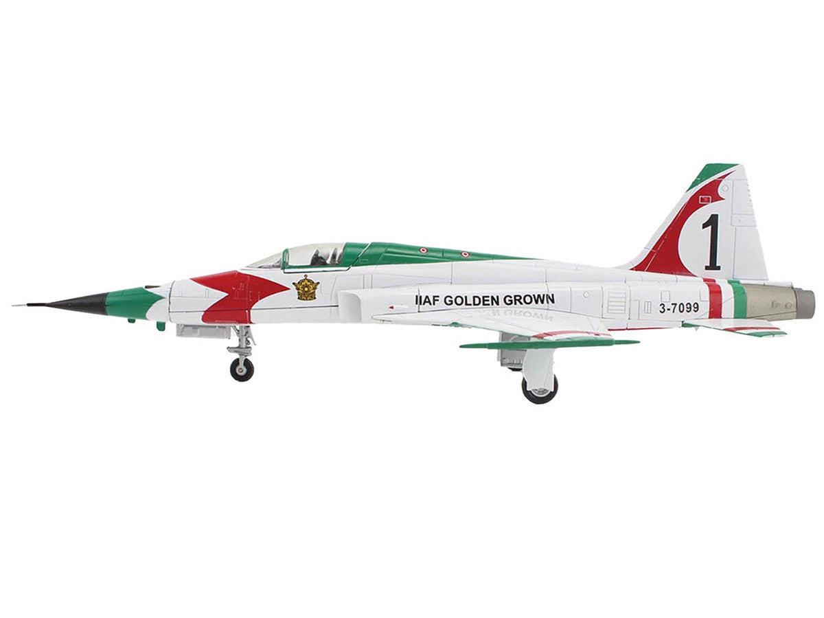 Northrop F-5E Tiger II Aircraft "#1 3-7099 IIAF Golden Crown" Imperial Iranian Air Force "Air Power Series" 1/72 Diecast Model by Hobby Master-1