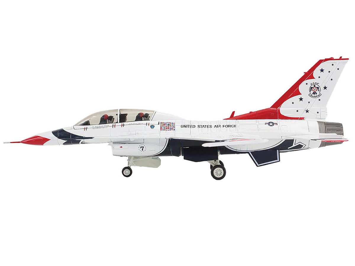 Lockheed F-16D Fighting Falcon Fighter Aircraft "No.7 Thunderbirds Nellis Air Force Base" (2017) United States Air Force "Air Power Series" 1/72 Diecast Model by Hobby Master-0