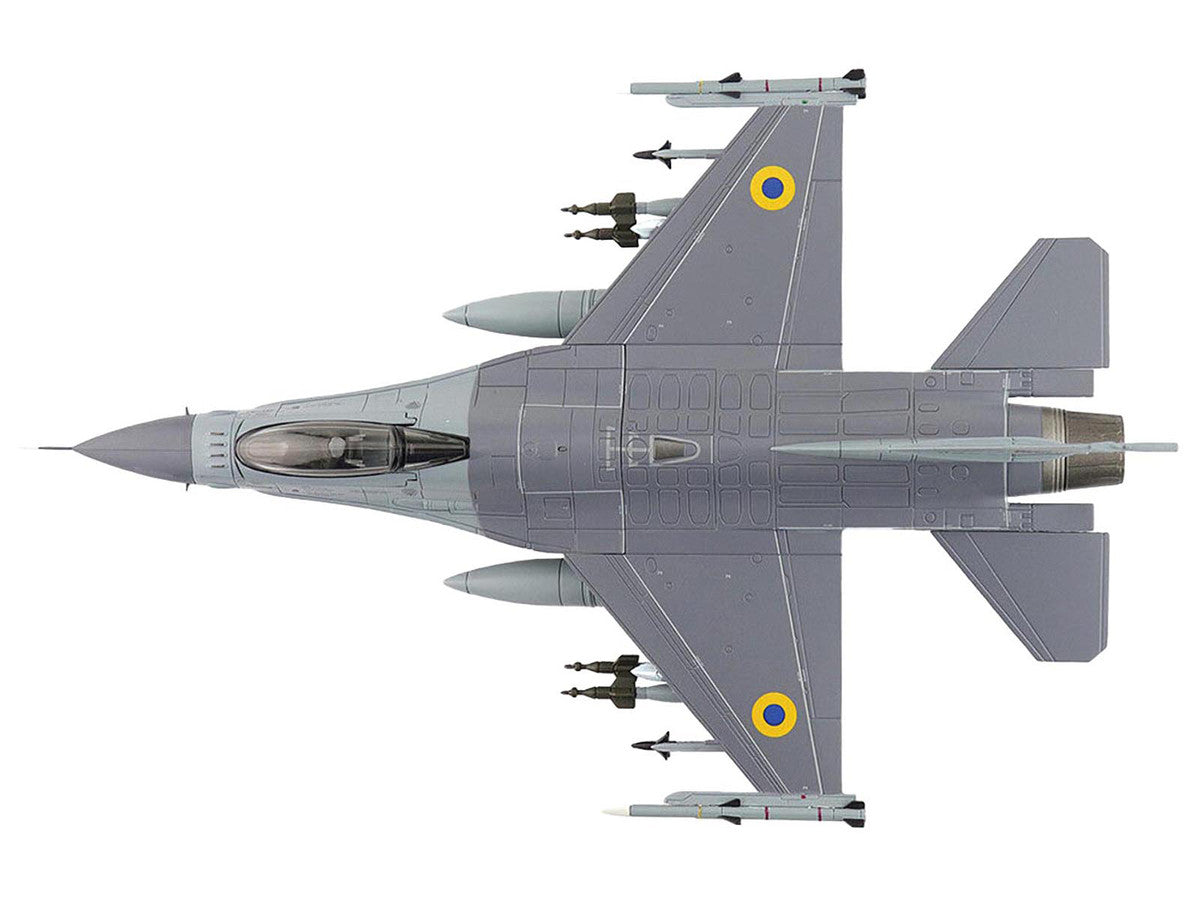 Lockheed F-16AM Fighting Falcon Fighter Aircraft "UA24-3596 Pylon Integrated Dispenser System Plus" (2024) Ukrainian Air Force "Air Power Series" 1/72 Diecast Model by Hobby Master-2