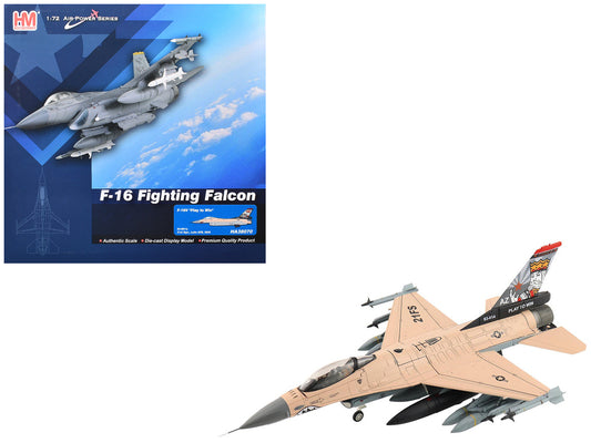 Lockheed F-16V Fighting Falcon Fighter Aircraft "93-0814 Play to Win 21st Sqn. Luke AFB" (2025) United States Air Force "Air Power Series" 1/72 Diecast Model by Hobby Master-0