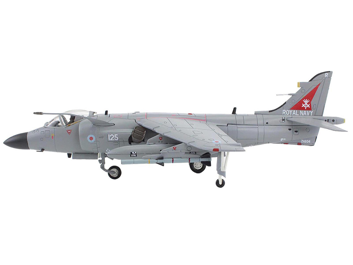 British Aerospace Sea Harrier FA.2 Aircraft with Sea Eagle Missiles "ZH804 Fairford" (2002) British Royal Navy "Air Power Series" 1/72 Diecast Model by Hobby Master-0