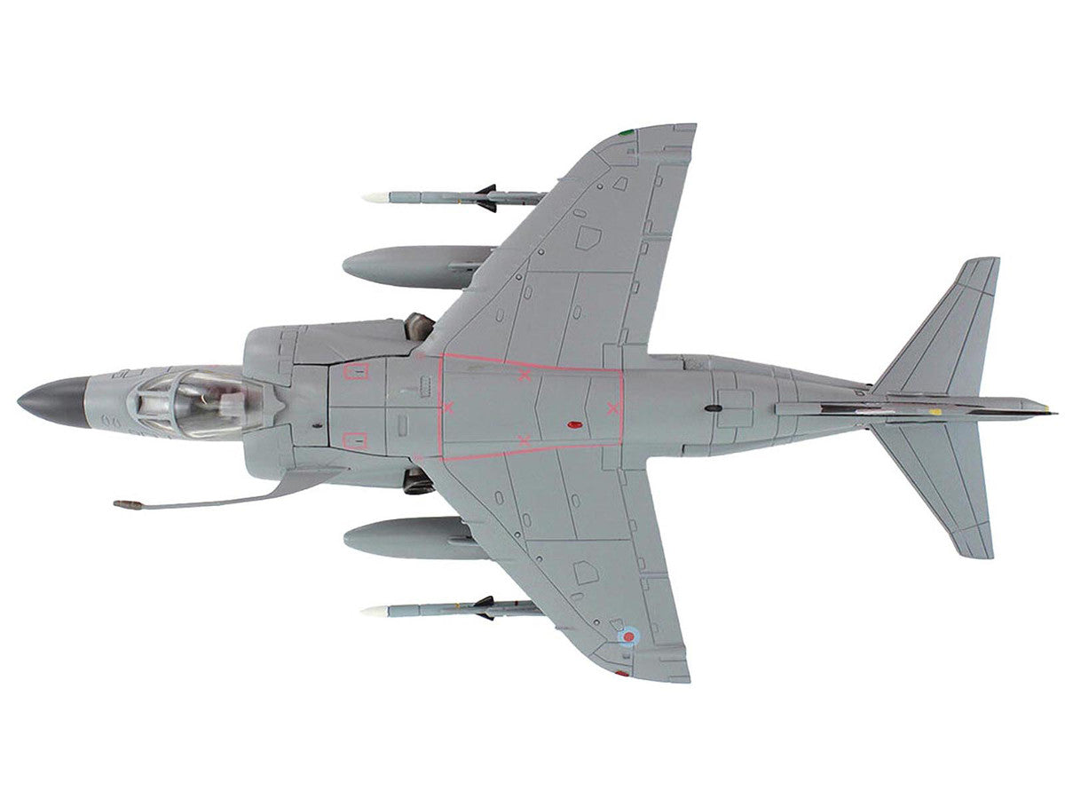 British Aerospace Sea Harrier FA.2 Aircraft with Sea Eagle Missiles "ZH804 Fairford" (2002) British Royal Navy "Air Power Series" 1/72 Diecast Model by Hobby Master-1