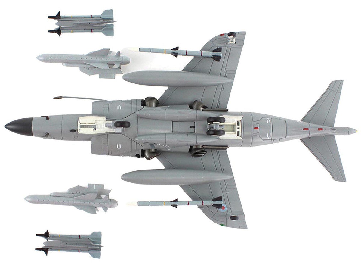 British Aerospace Sea Harrier FA.2 Aircraft with Sea Eagle Missiles "ZH804 Fairford" (2002) British Royal Navy "Air Power Series" 1/72 Diecast Model by Hobby Master-2