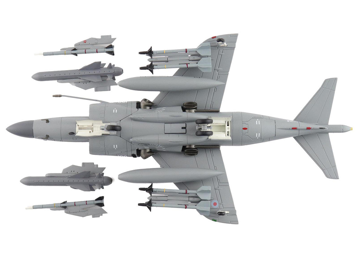 British Aerospace Sea Harrier FA.2 Aircraft with Sea Eagle Missiles "ZH796" (2018) British Royal Navy "Air Power Series" 1/72 Diecast Model by Hobby Master-0