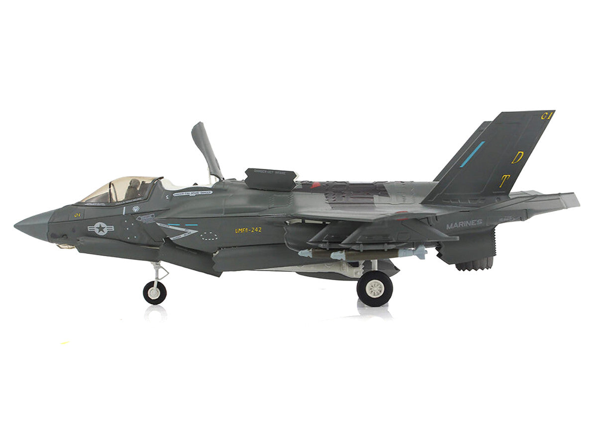 Lockheed F-35B Lightning II Aircraft (Beast Mode) "169623 VMFA-242 Bats Iwakuni Japan" (2024) United States Marine Corps "Air Power Series" 1/72 Diecast Model by Hobby Master-0