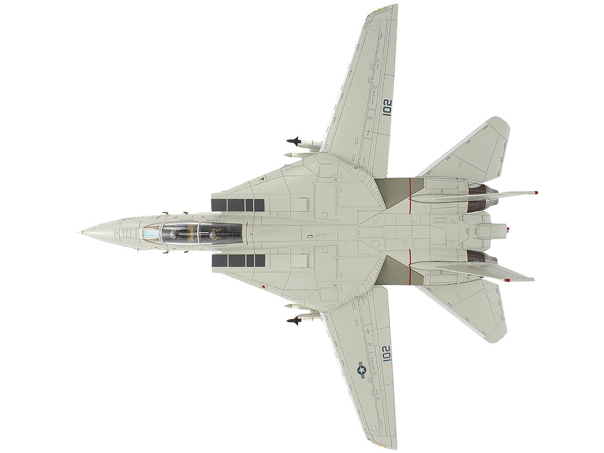 Grumman F-14A Tomcat Fighter Aircraft "Sukhoi Killer VF-41 Black Aces USS Nimitz" (1981) United States Navy "Air Power Series" 1/72 Diecast Model by Hobby Master-1