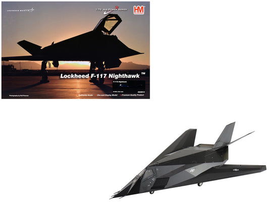 Lockheed YF-117 Nighthawk Stealth Aircraft "79-10782 410th FTS Edwards AFB" (2005) United States Air Force "Air Power Series" 1/72 Diecast Model by Hobby Master-0