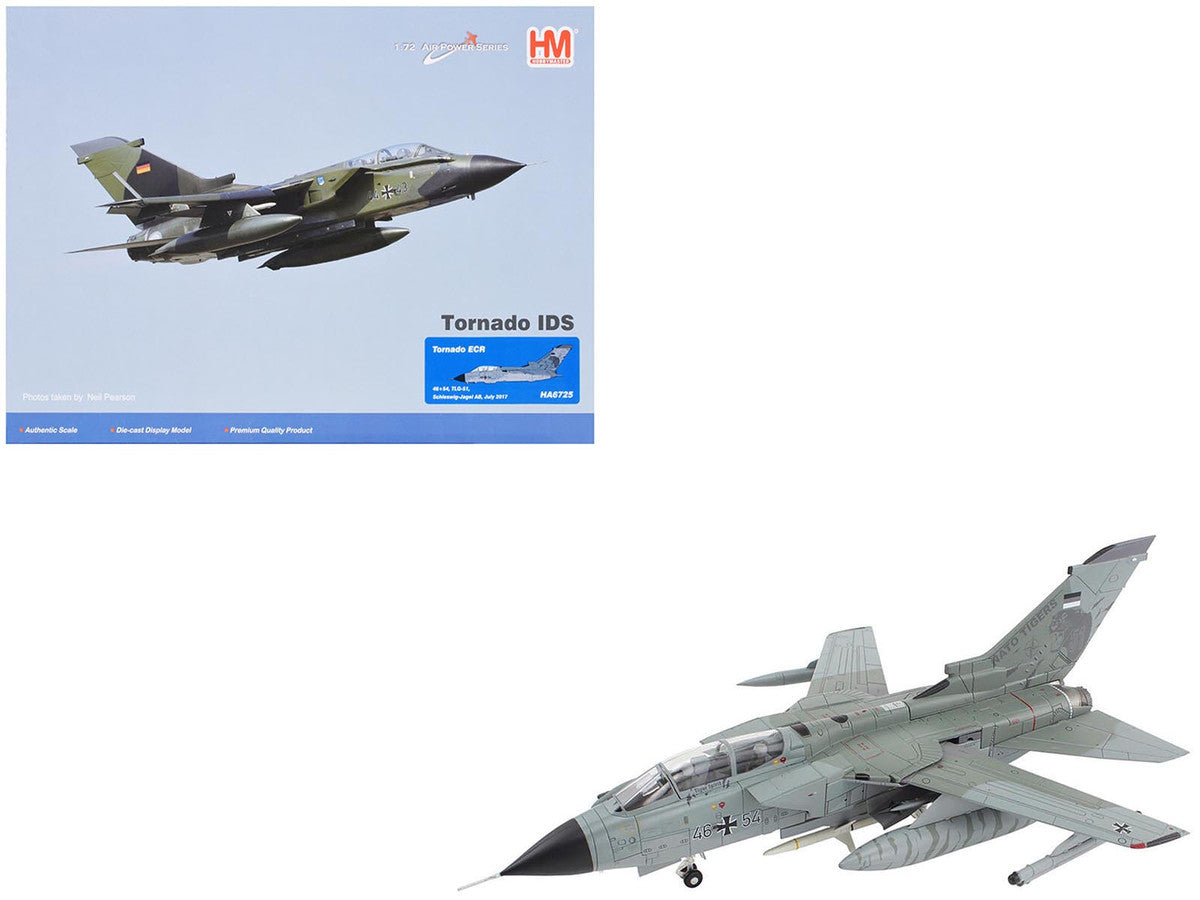 Panavia Tornado ECR Fighter-Bomber Aircraft "46+54 Tactical Air Wing 51 Schleswig-Jagel Air Base Germany" (2017) German Luftwaffe "Air Power Series" 1/72 Diecast Model by Hobby Master-3