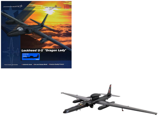 Lockheed U-2S Dragon Lady Aircraft "80-1094 RAF Fairford Royal International Air Tattoo" (2025) United States Air Force "Air Power Series" 1/72 Diecast Model by Hobby Master-0