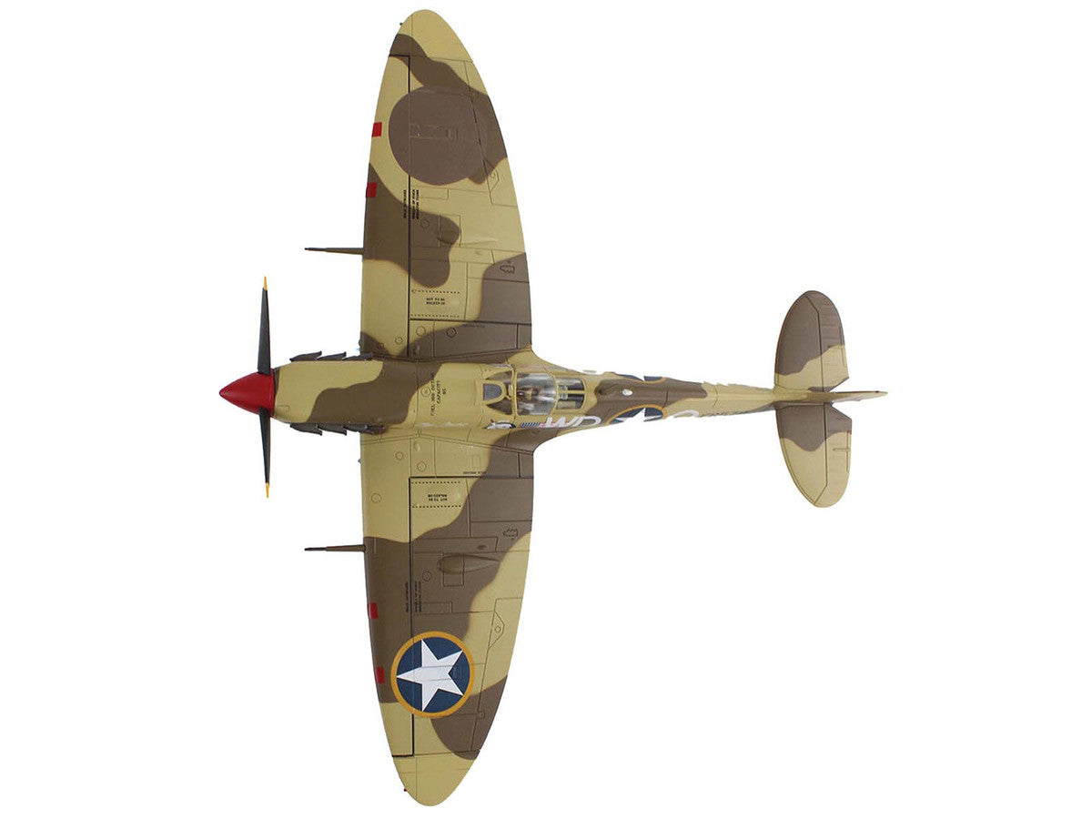 Supermarine Spitfire Mk.Vb Trop Fighter Aircraft "ER570 4th Fighter Squadron 52nd Fighter Group" (1943) Mediterranean Allied Coastal Air Force "Air Power Series" 1/48 Diecast Model by Hobby Master-1