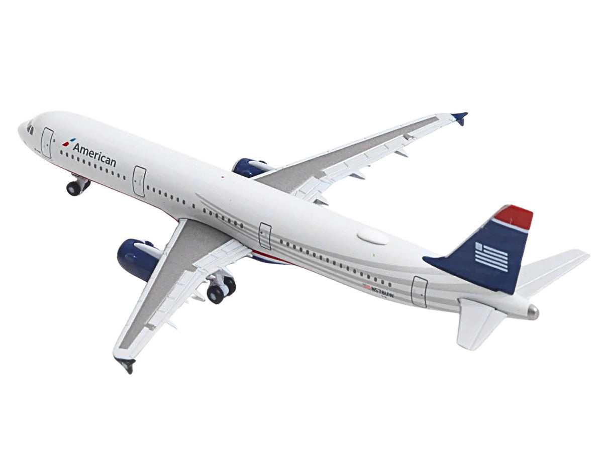 Airbus A321 Commercial Aircraft "American Airlines" (N578UW) Gray with Blue Tail 1/500 Diecast Model by Herpa-0