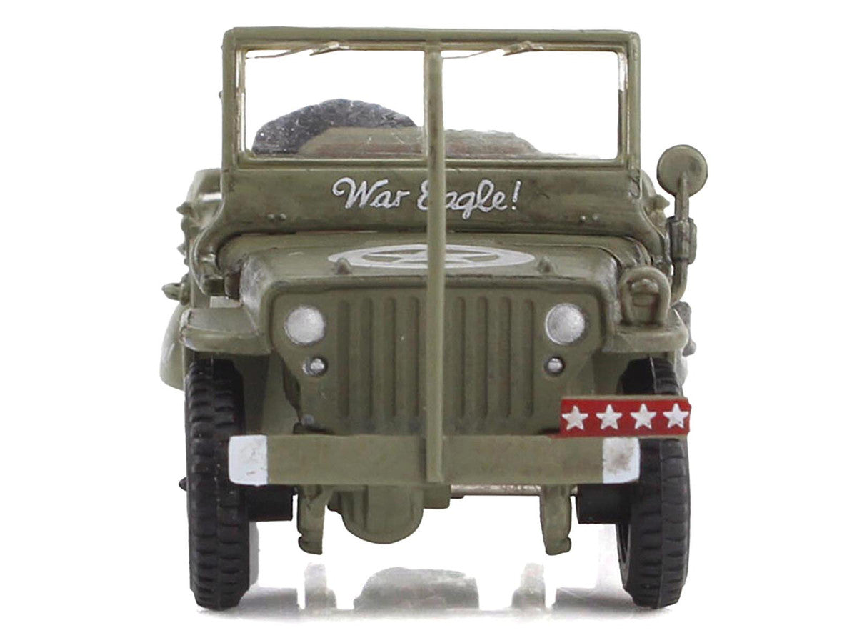 U.S. 1/4 ton Military Vehicle Olive Drab "Gen. George Patton US 3rd Army War Eagle" (1945) United States Army "Ground Power Series" 1/72 Diecast Model by Hobby Master-3