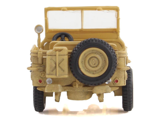 U.S. 1/4 ton Military Vehicle Desert Sand "British 8th Army Gen. Bernard Montgomery Sicily" (1943) Royal Army "Ground Power Series" 1/72 Diecast Model by Hobby Master-0