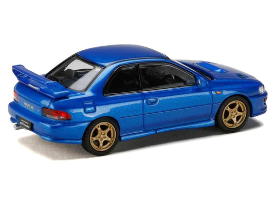 Subaru Impreza WRX Type R Sti Version V RHD (Right Hand Drive) Sonic Blue Mica "JDM64" Series 1/64 Diecast Model Car by Hobby Japan-0
