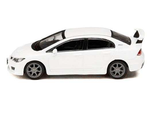 Honda Mugen Civic Type R (FD2) RHD (Right Hand Drive) Championship White "JDM64" Series 1/64 Diecast Model Car by Hobby Japan-0