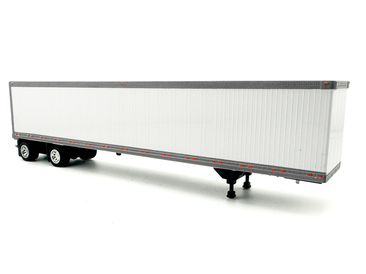 53' Spread Axle Dry Van Trailer White 1/87 (HO) Plastic Model Car by HO Logistics-1