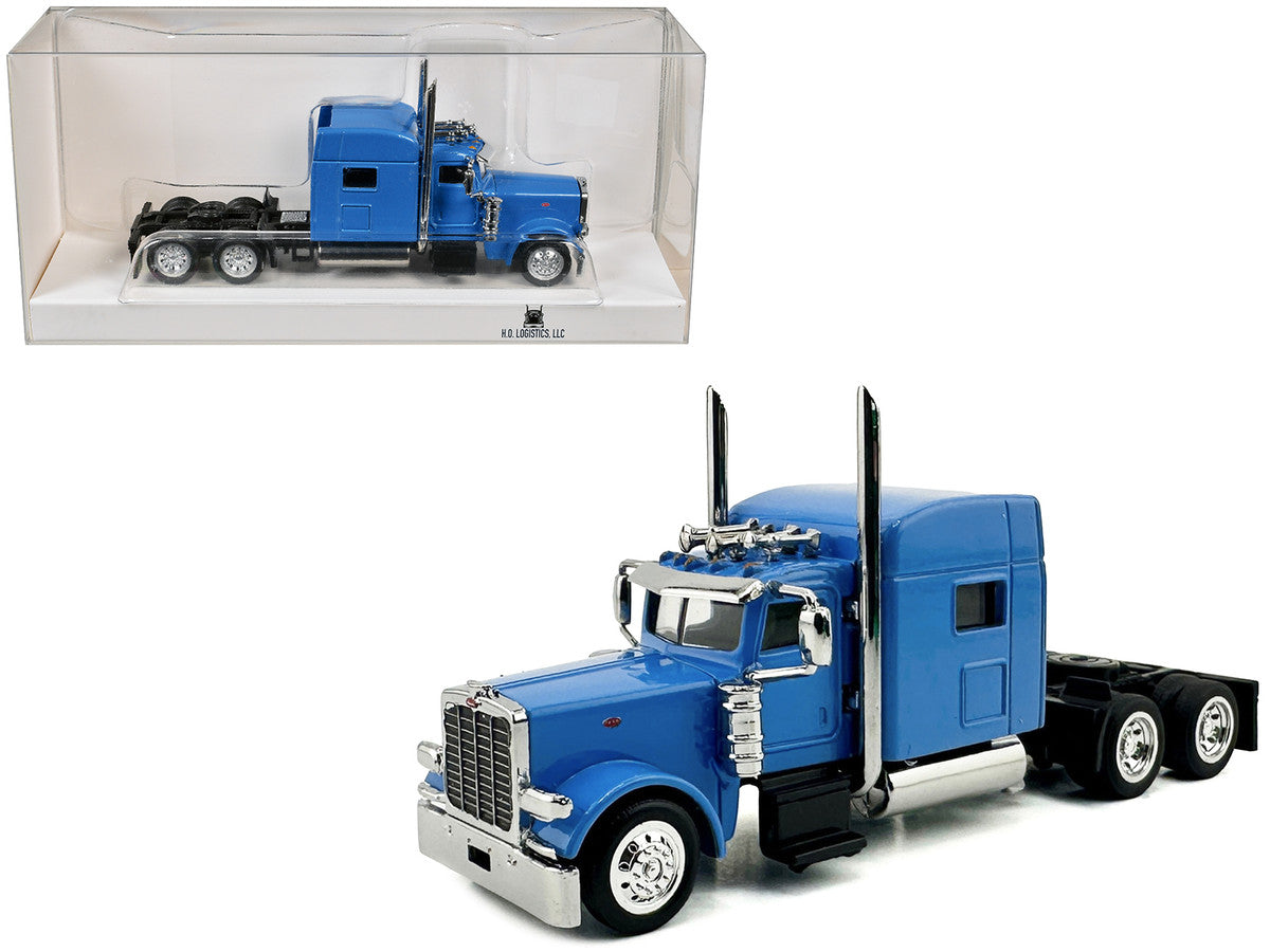 Peterbilt 389 Truck Tractor with Sleeper Cab Baby Blue 1/87 (HO) Scale Plastic Model Car by HO Logistics-0