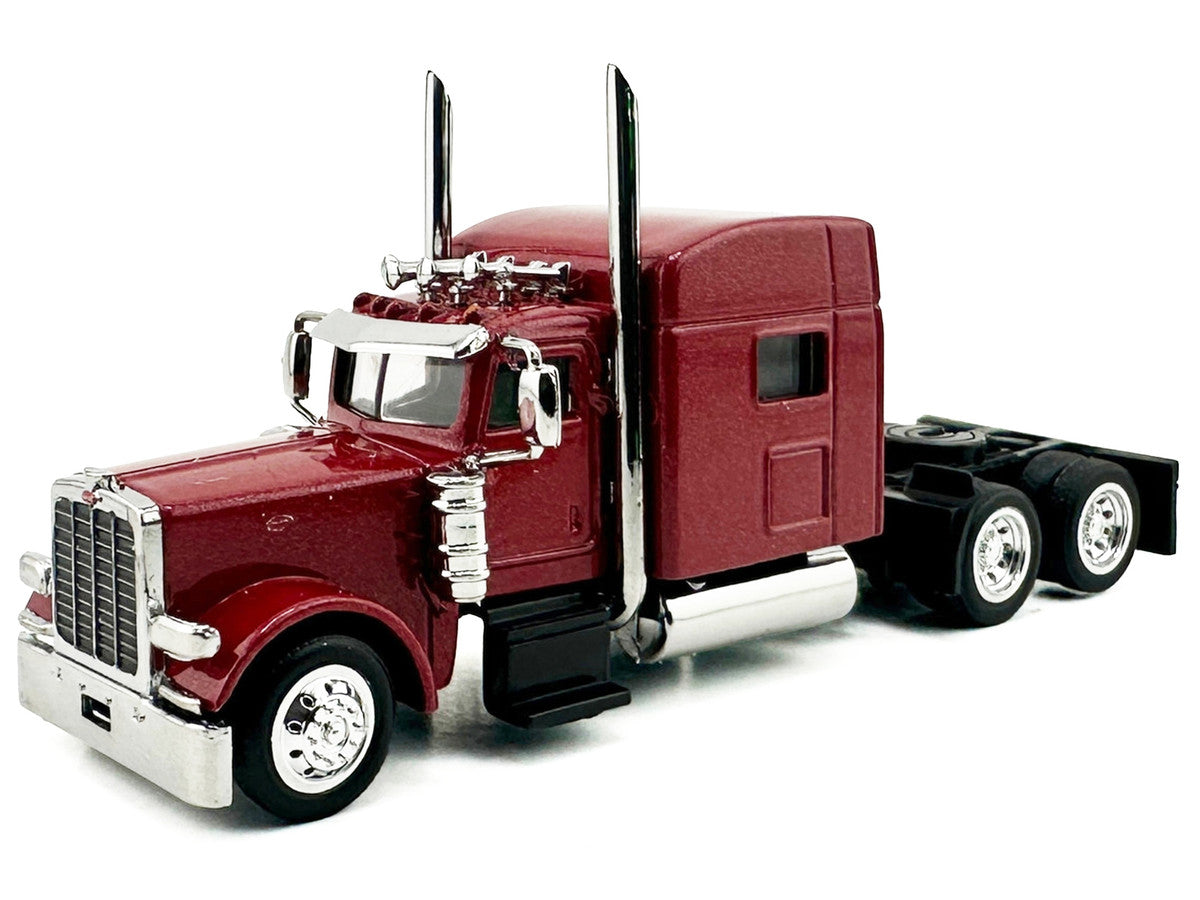 Peterbilt 389 Truck Tractor with Sleeper Cab Red Metallic 1/87 (HO) Scale Plastic Model Car by HO Logistics-1