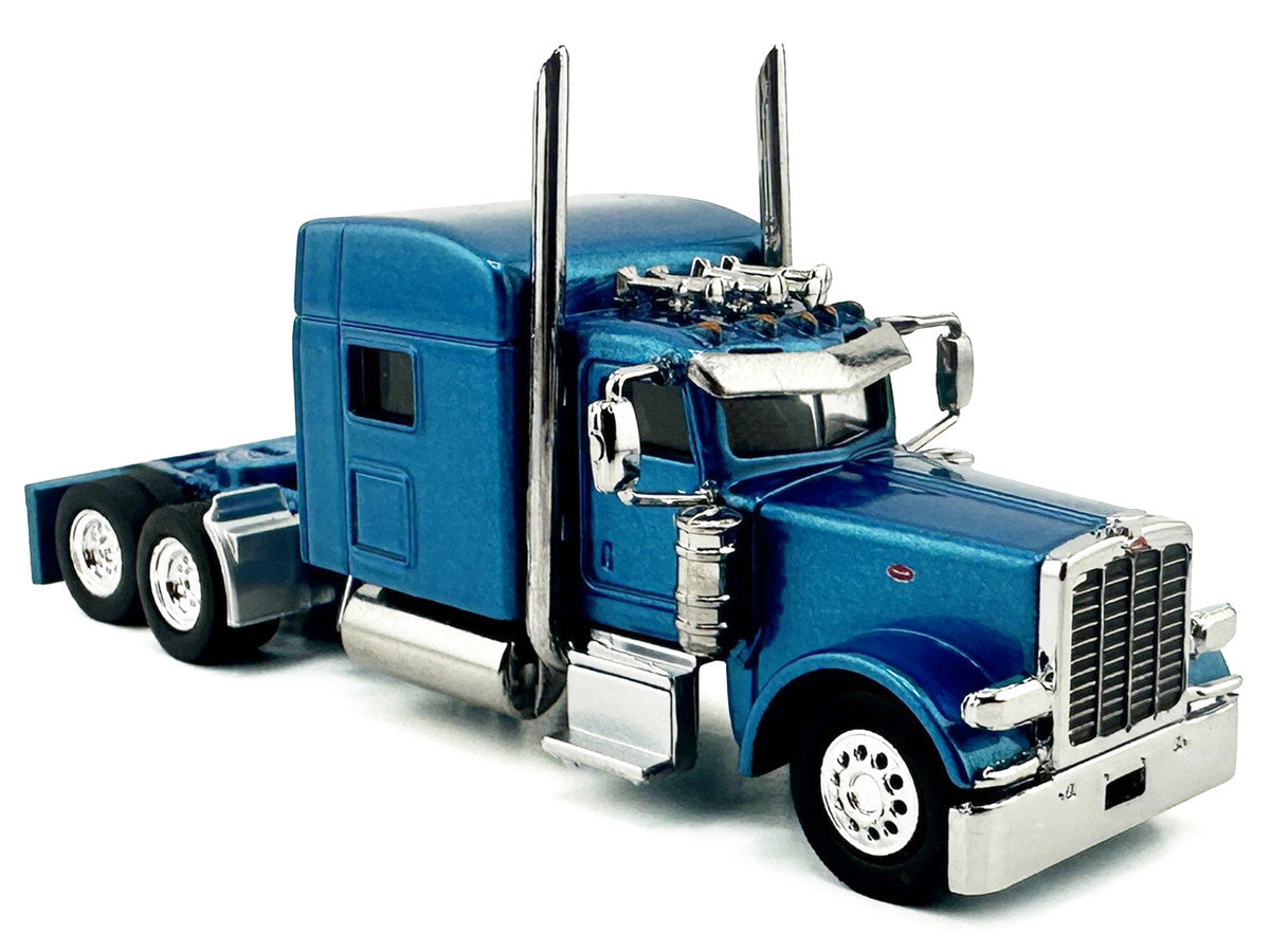 Peterbilt 389 Truck Tractor with Sleeper Cab Blue Metallic 1/87 (HO) Scale Plastic Model Car by HO Logistics-2