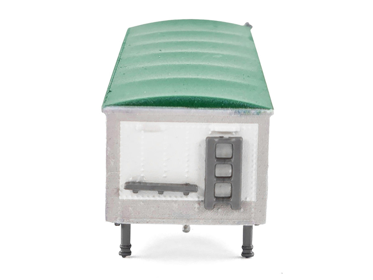 Covered Grain Trailer White with Green Tarp 1/87 (HO) Plastic Model Car by HO Logistics-3