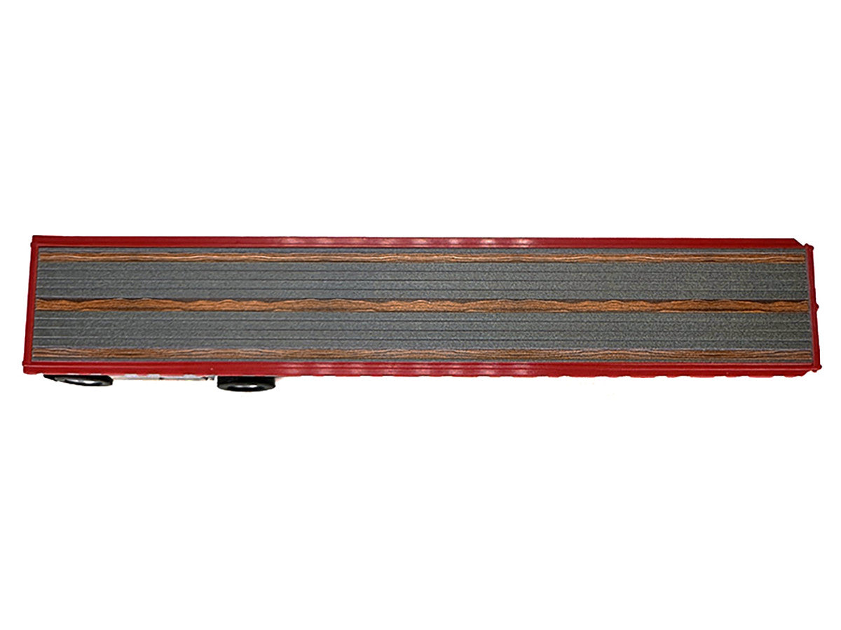 High Boy Spread Axle Flatbed Trailer Red 1/87 (HO) Plastic Model Car by HO Logistics-1
