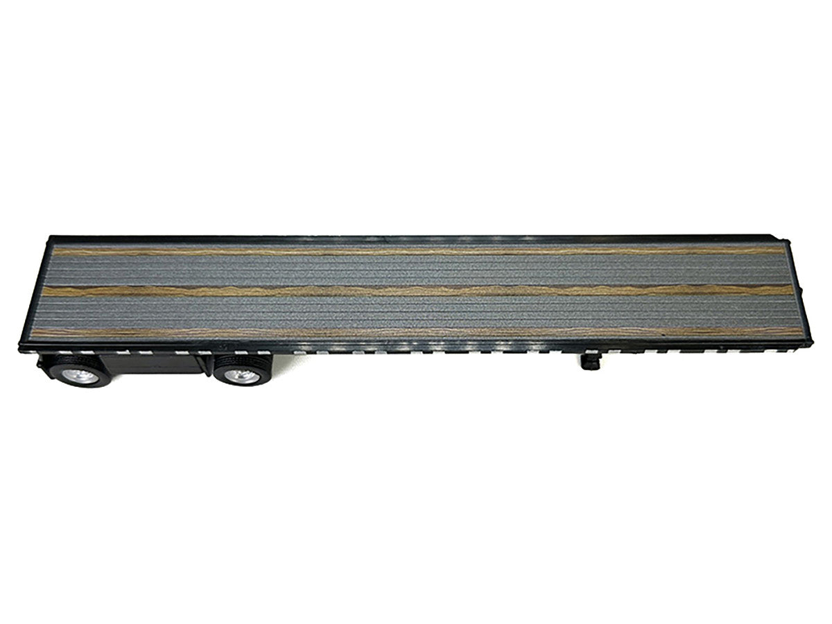High Boy Spread Axle Flatbed Trailer Black 1/87 (HO) Plastic Model Car by HO Logistics-1