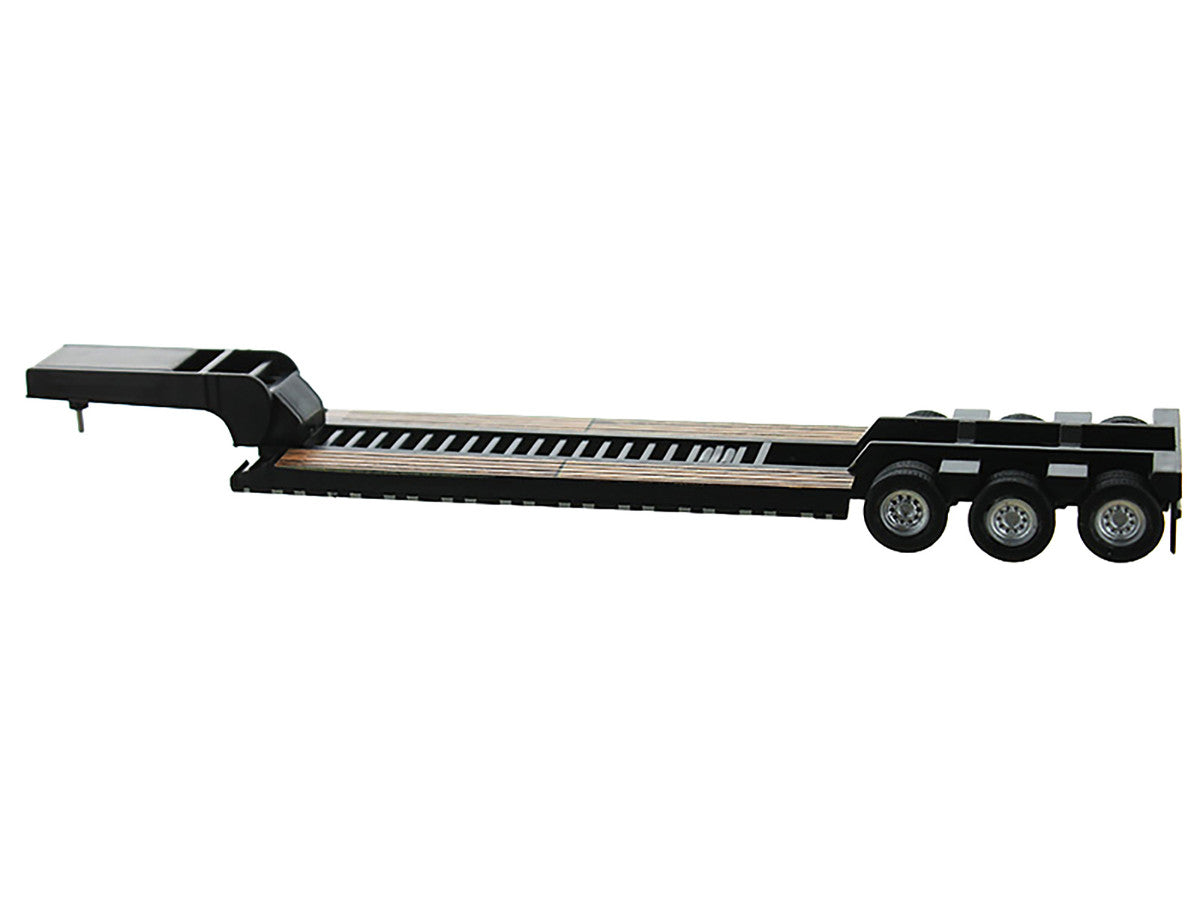 Low Boy Flatbed Trailer Black 1/87 (HO) Plastic Model Car by HO Logistics-1