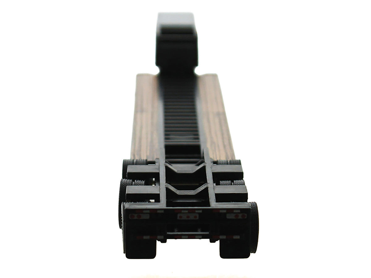 Low Boy Flatbed Trailer Black 1/87 (HO) Plastic Model Car by HO Logistics-0