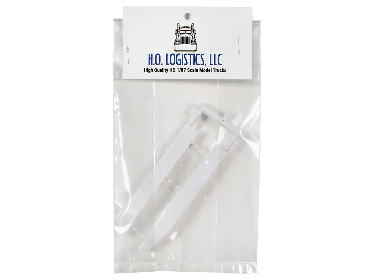 Trailer Wind Skirts for 53' Dry Vans White 1/87 (HO) Plastic Model Car by HO Logistics-1