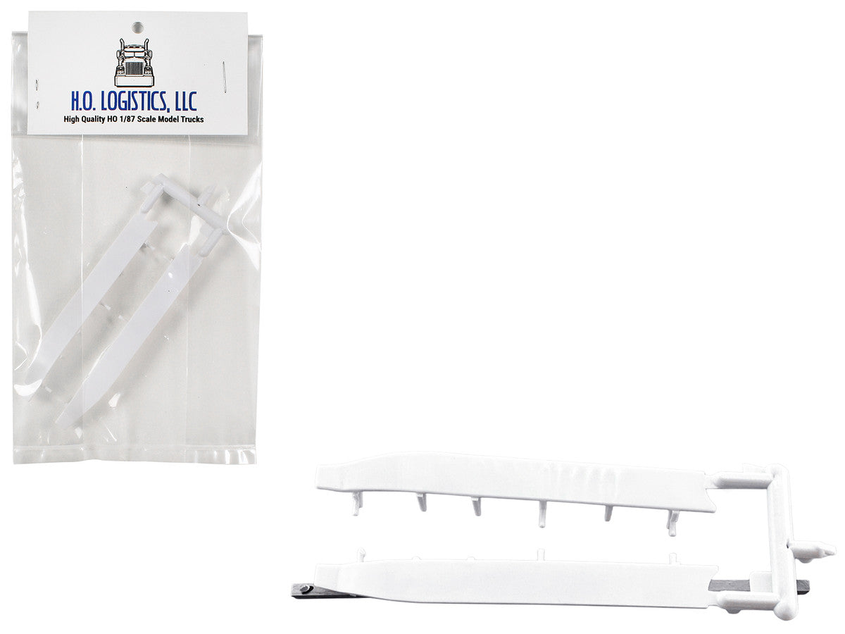 Trailer Wind Skirts for 53' Dry Vans White 1/87 (HO) Plastic Model Car by HO Logistics-3