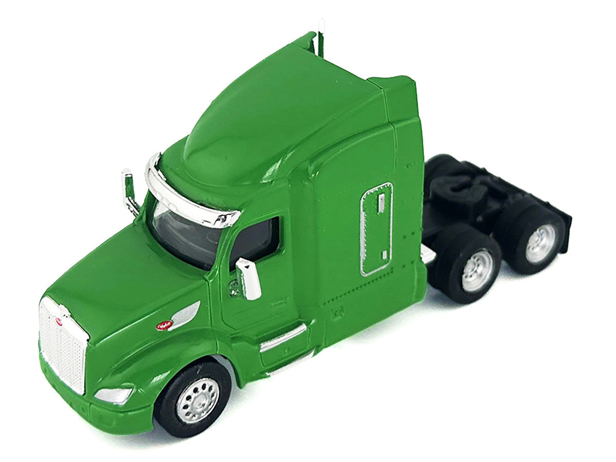 Peterbilt 579 Sleeper Cab Lime Green 1/87 (HO) Plastic Model Car by HO Logistics-0