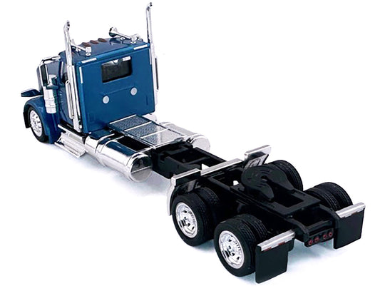 Peterbilt 589 2-Axel Day Cab Blue Metallic 1/87 (HO) Plastic Model Car by HO Logistics-0