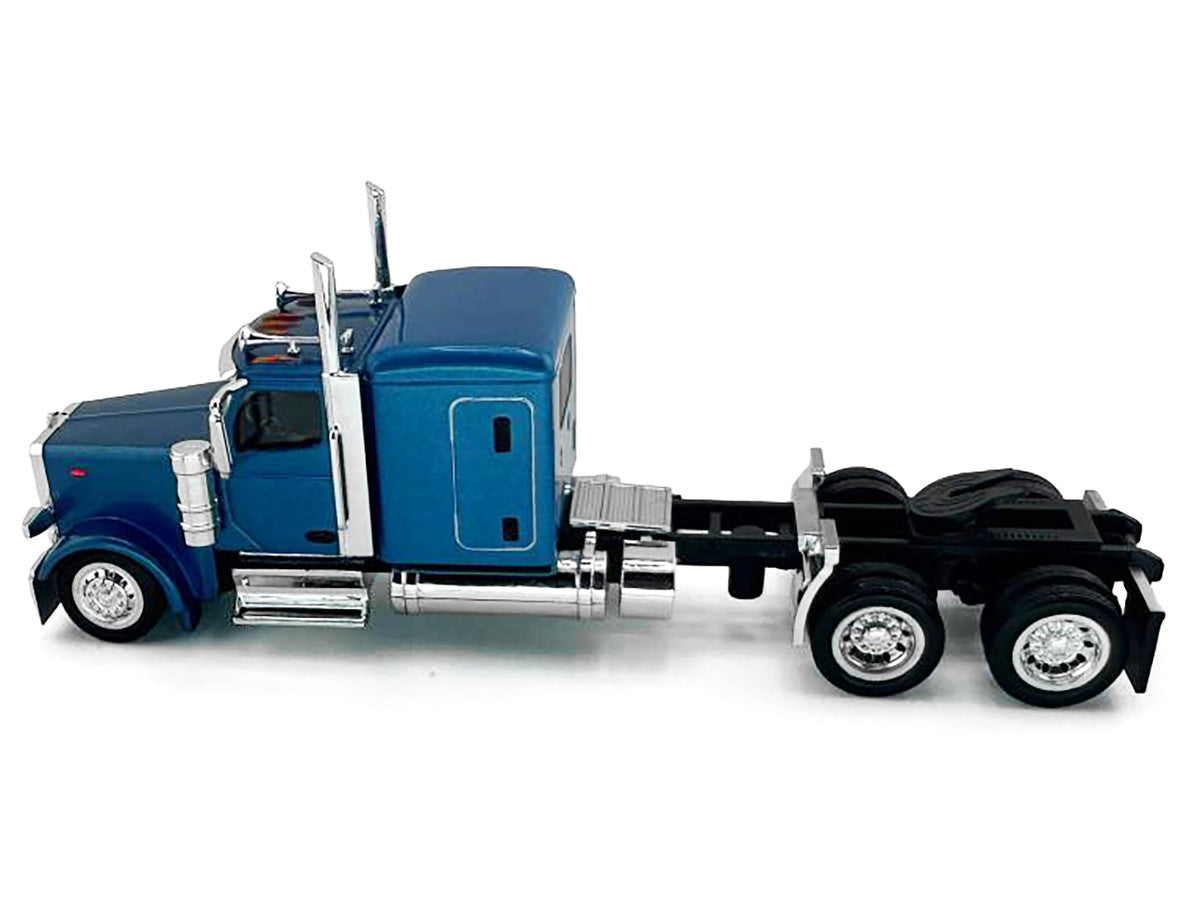 Peterbilt 589 Truck with 72 Inch Sleeper Blue Metallic 1/87 (HO) Plastic Model Car by HO Logistics-1
