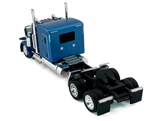 Peterbilt 589 Truck with 72 Inch Sleeper Blue Metallic 1/87 (HO) Plastic Model Car by HO Logistics-0