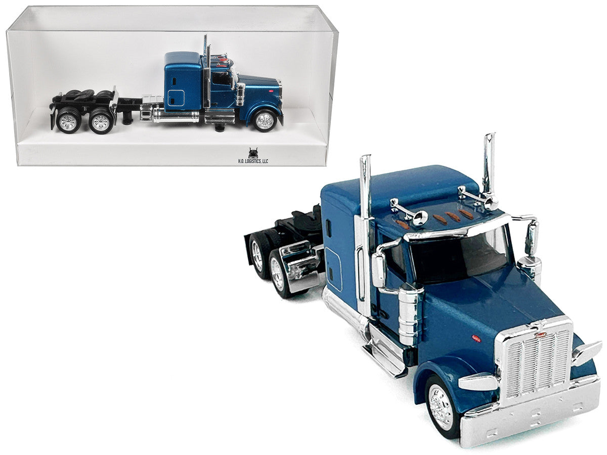 Peterbilt 589 Truck with 72 Inch Sleeper Blue Metallic 1/87 (HO) Plastic Model Car by HO Logistics-2
