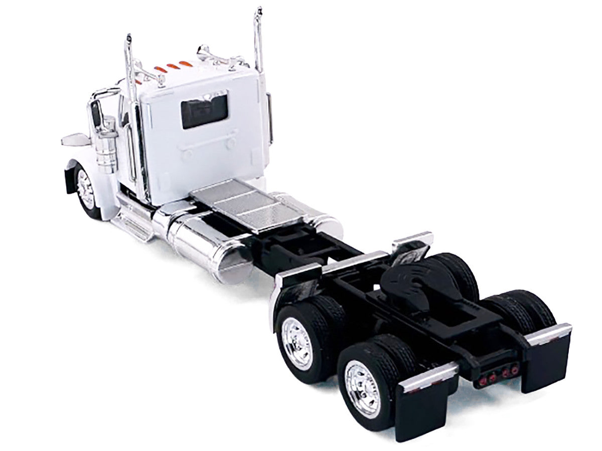 Peterbilt 589 2-Axel Day Cab White 1/87 (HO) Plastic Model Car by HO Logistics-0