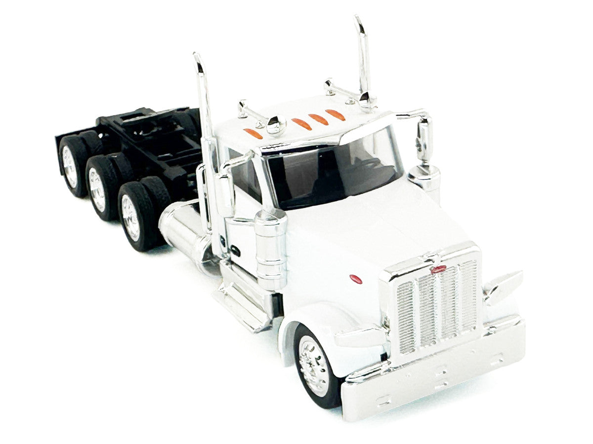 Peterbilt 589 3-Axel Day Cab White 1/87 (HO) Plastic Model Car by HO Logistics-1