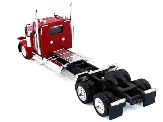 Peterbilt 589 2-Axel Day Cab Red 1/87 (HO) Plastic Model Car by HO Logistics-0