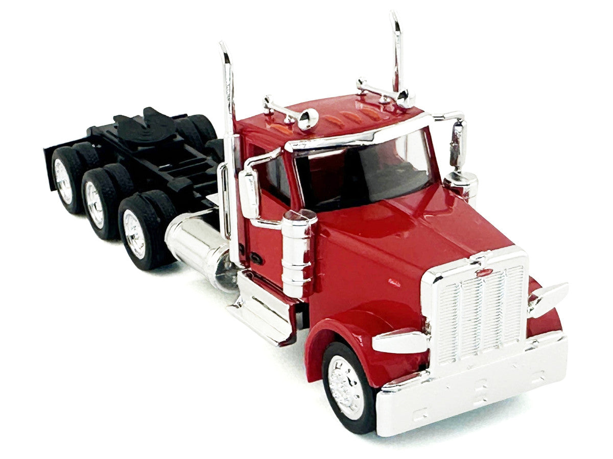 Peterbilt 589 3-Axel Day Cab Red 1/87 (HO) Plastic Model Car by HO Logistics-2