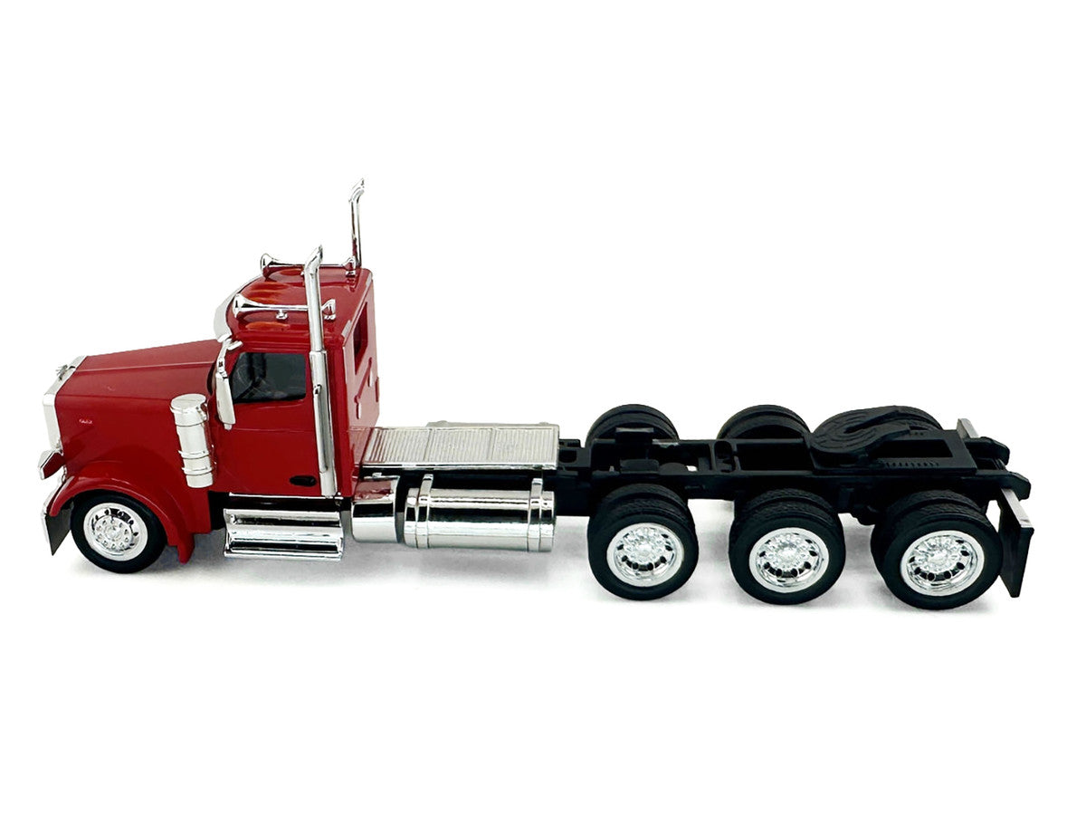 Peterbilt 589 3-Axel Day Cab Red 1/87 (HO) Plastic Model Car by HO Logistics-0